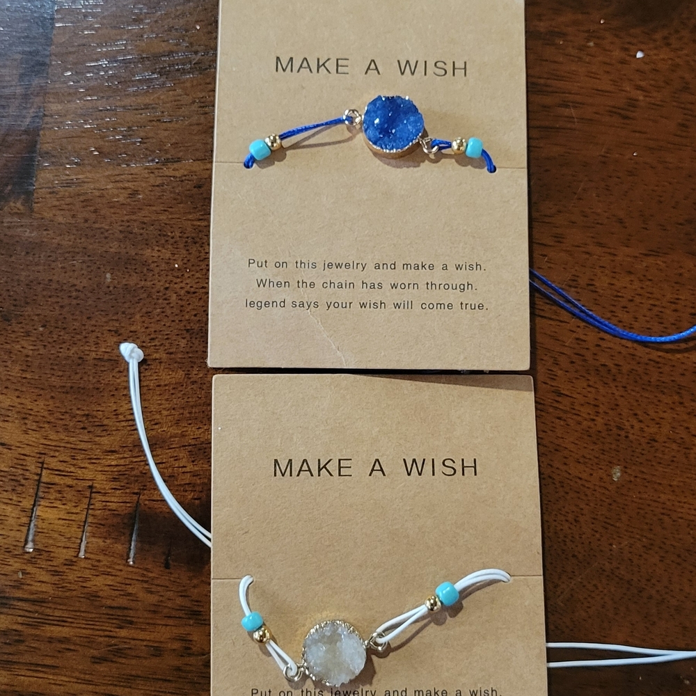Druzy Cord Bracelet - Make A Wish